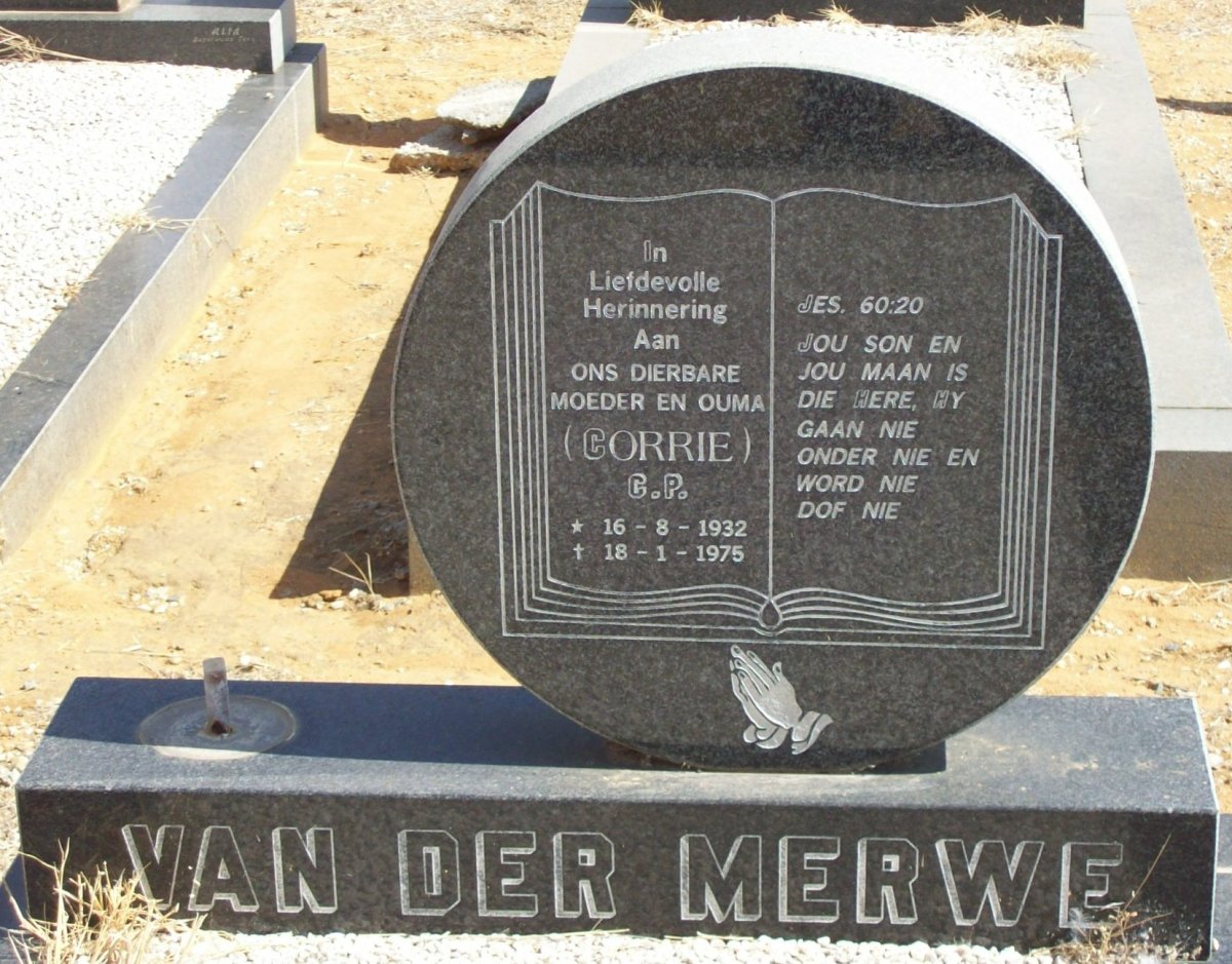 MERWE C.P., van der 1932-1975