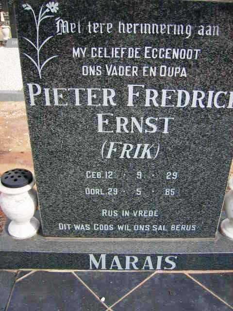 MARAIS Pieter Fredrick Ernst 1929-1985