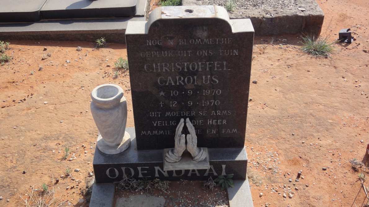 ODENDAAL Christoffel Carolus 1970-1970