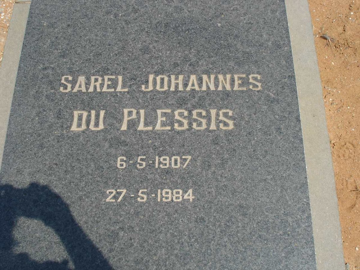 PLESSIS Sarel Johannes, du 1907-1984