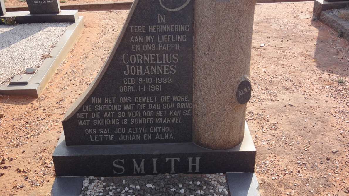 SMITH Cornelius Johannes 1933-1961