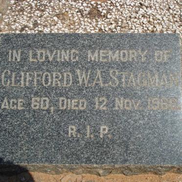 STAGMAN Clifford W.A. -1966