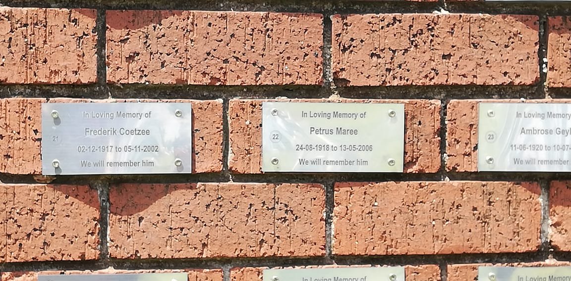 COETZEE Frederik 1917-2002 :: MAREE Petrus 1918-2006