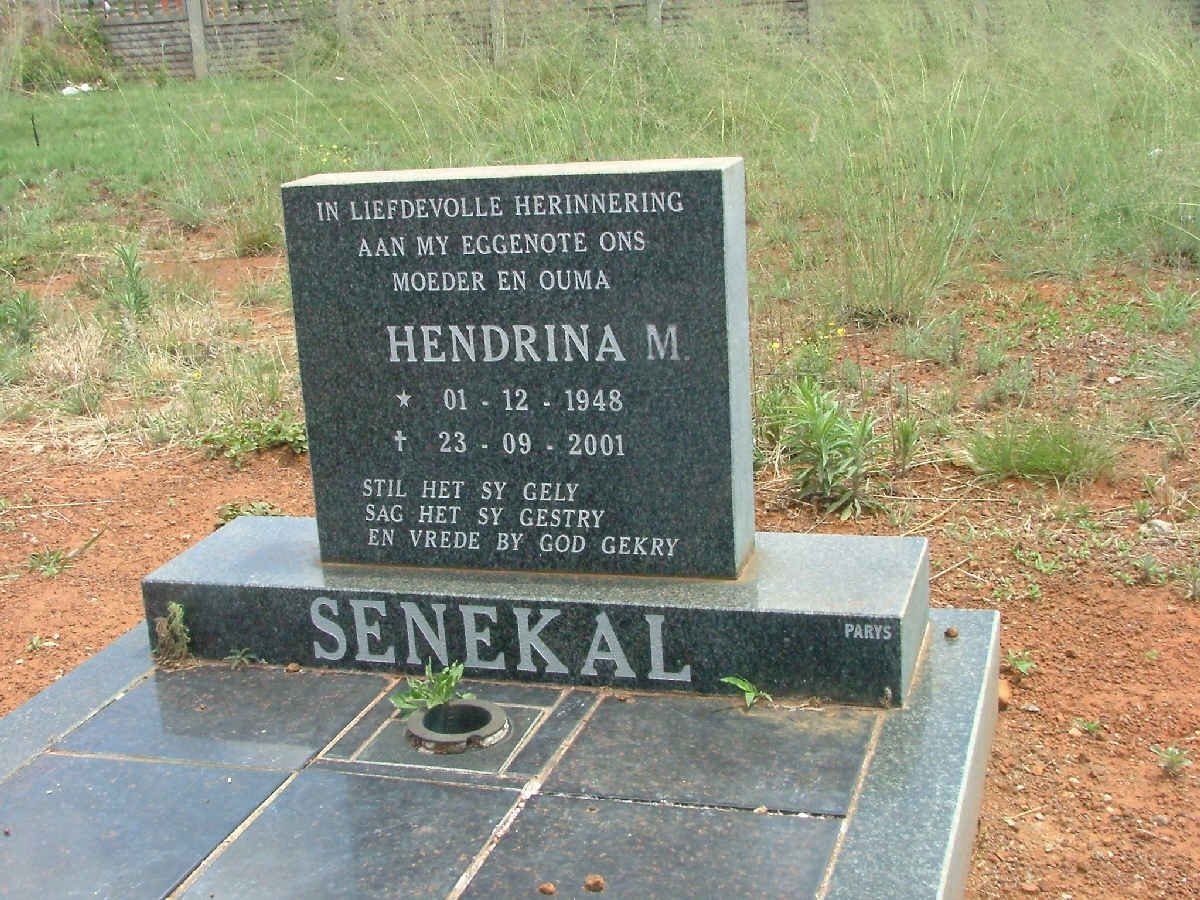 SENEKAL Hendrina M. 1948-2001