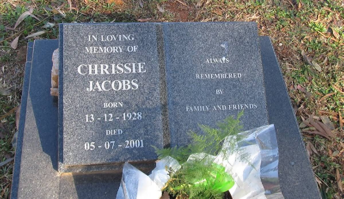 JACOBS Chrissie 1928-2001