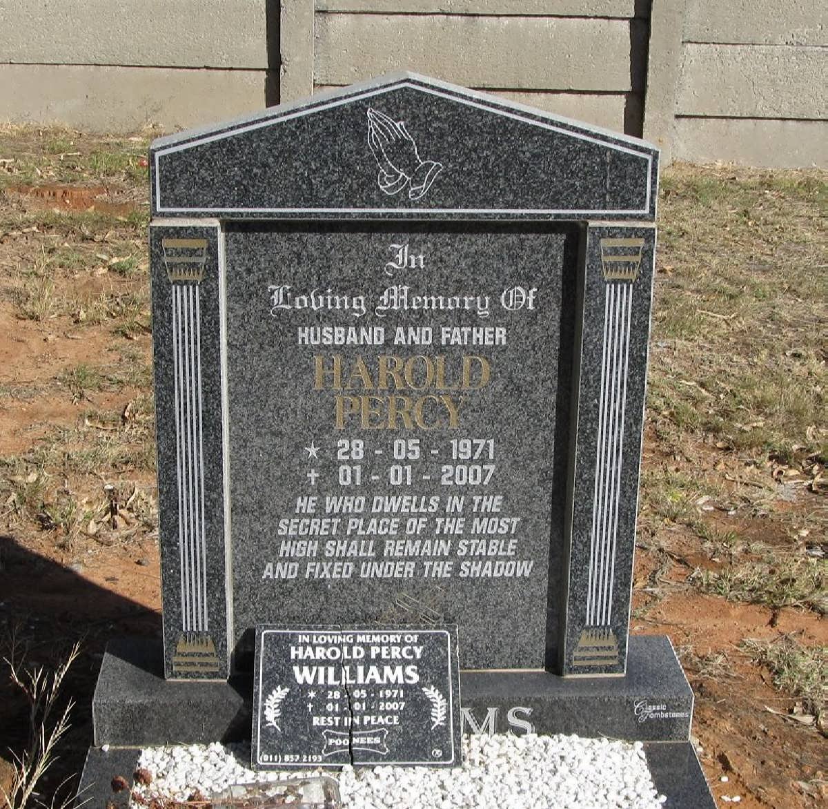 WILLIAMS Harold Percy 1971-2007