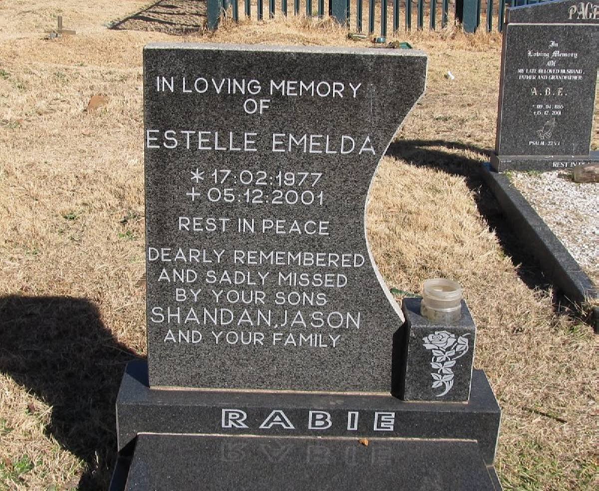 RABIE Estelle Emelda 1977-2001