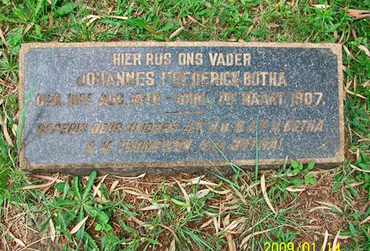 BOTHA Johannes Frederick 184?-1907