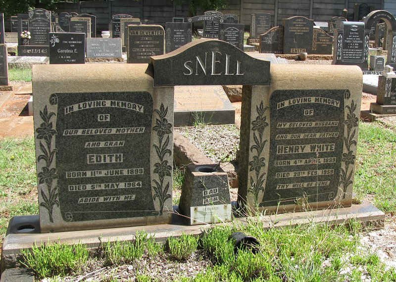 SNELL Henry White 1899-1959 &amp; Edith 1899-1964