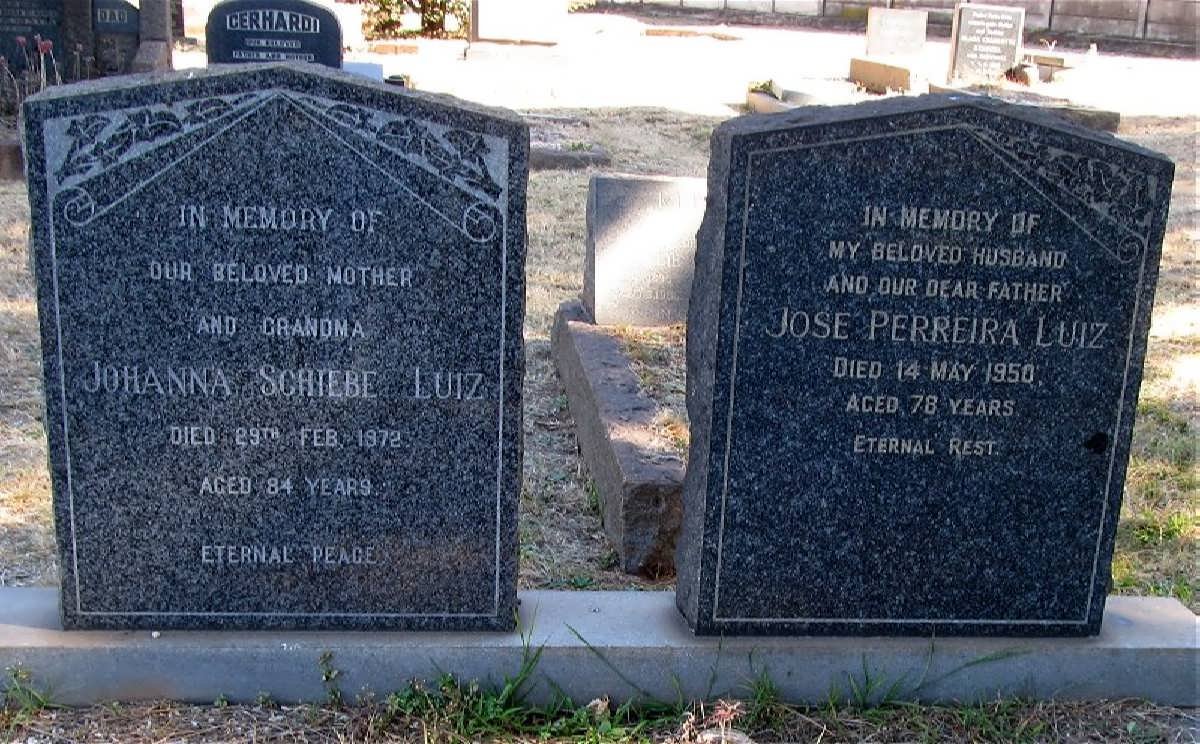 LUIZ Jose Perreira -1950 &amp; Johanna Schiebe -1972