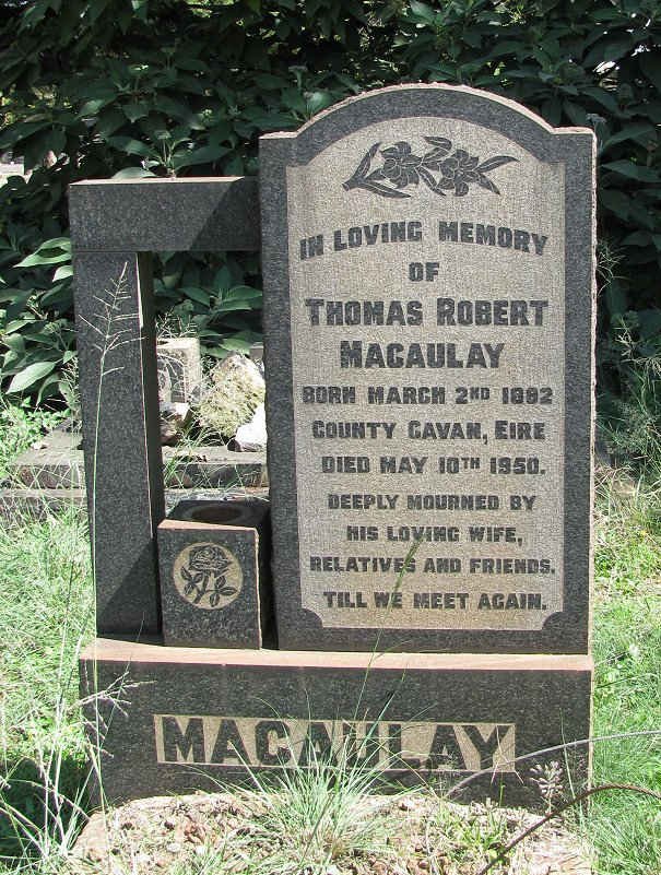 MACAULEY Thomas Robert 1882-1950