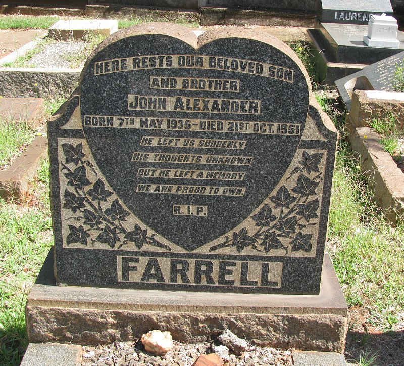 FARRELL John Alexander 1935-1951