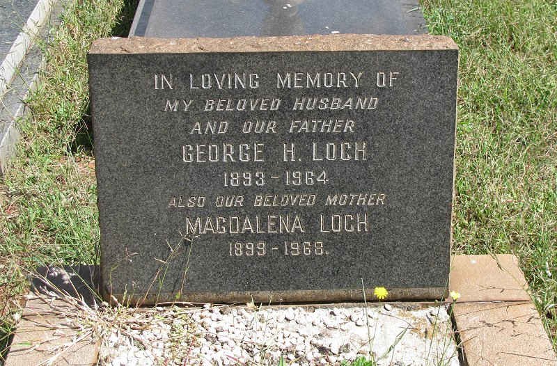 LOCH George H. 1893-1964 &amp; Magdalena 1899-1968
