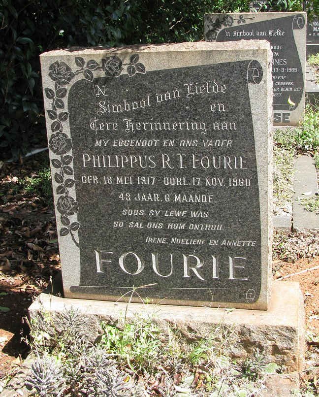 FOURIE Philippus R.T. 1917-1960