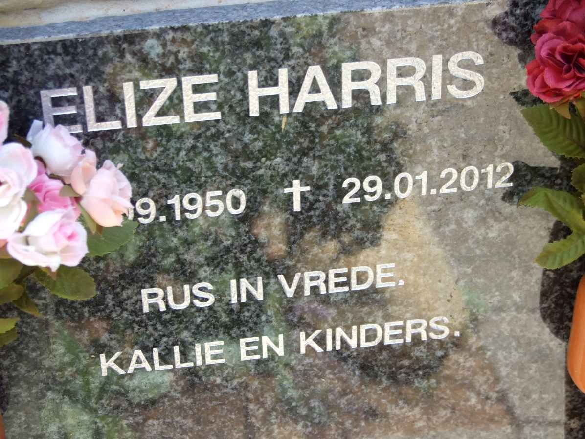 HARRIS Elize 1950-2012