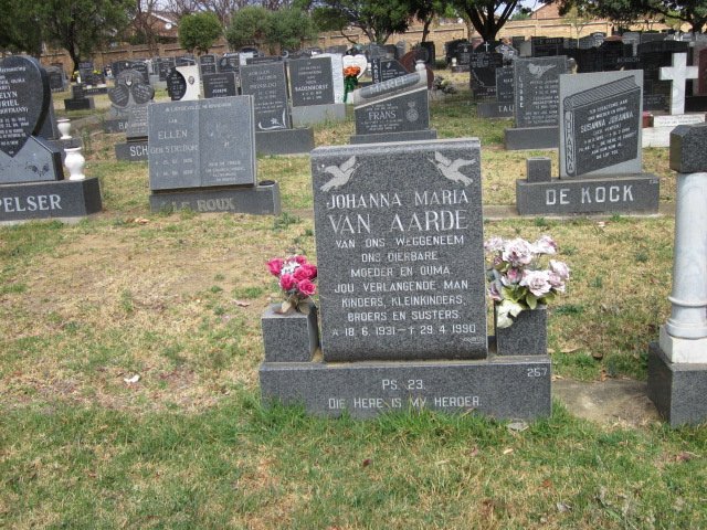 AARDE Johanna Maria, van 1931-1990