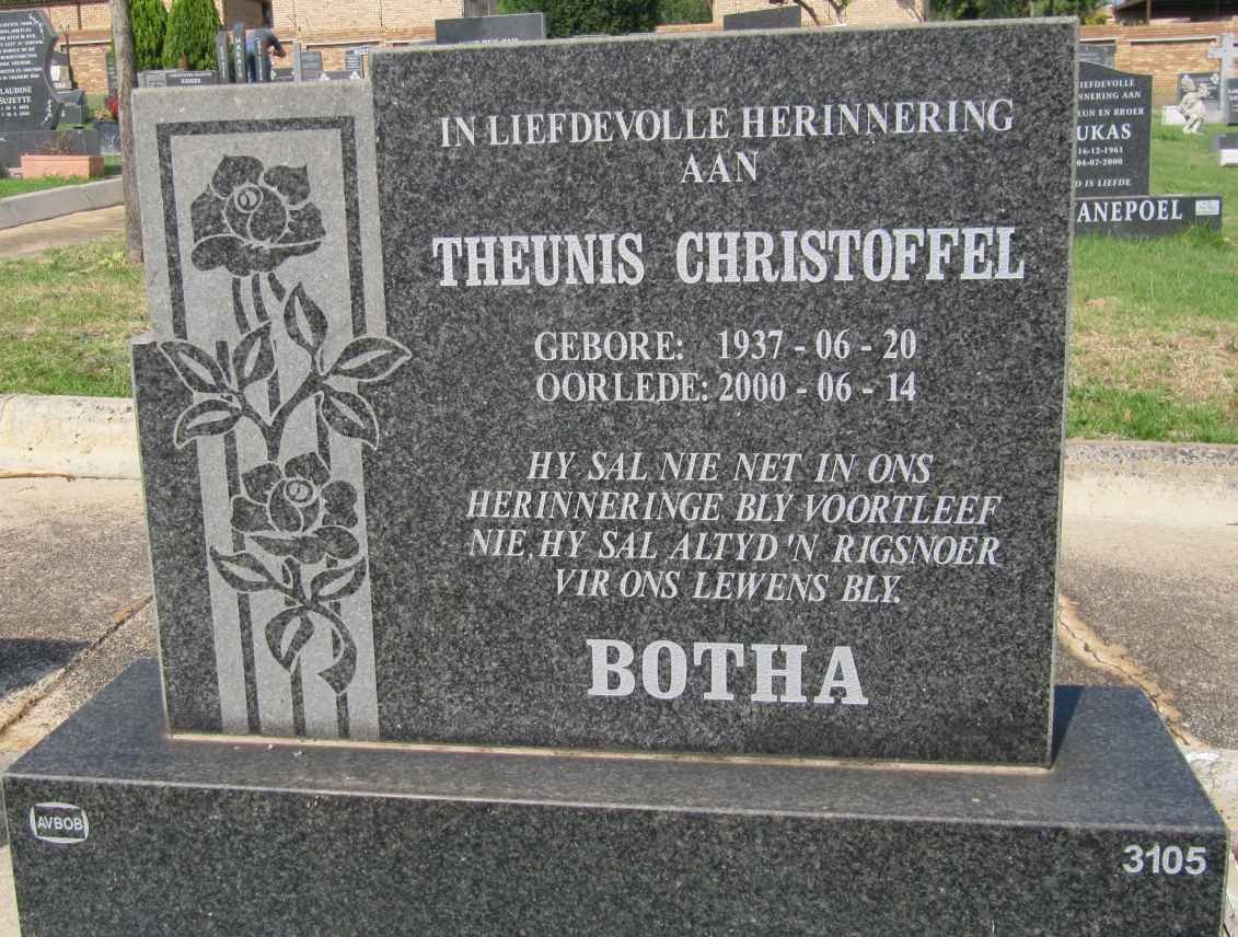 BOTHA Theunis Christoffel 1937-2000