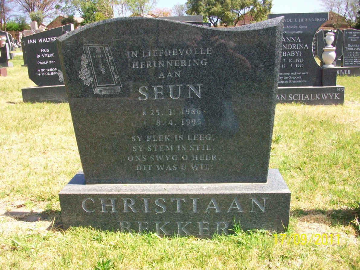 BEKKER Christiaan 1986-1995