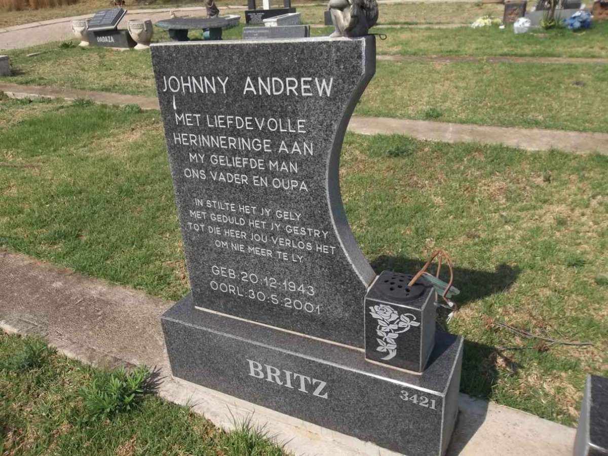 BRITZ Johnny Andrew 1943-2001