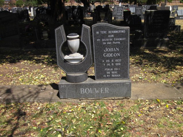 BOUWER Johan Gideon 1937-1991