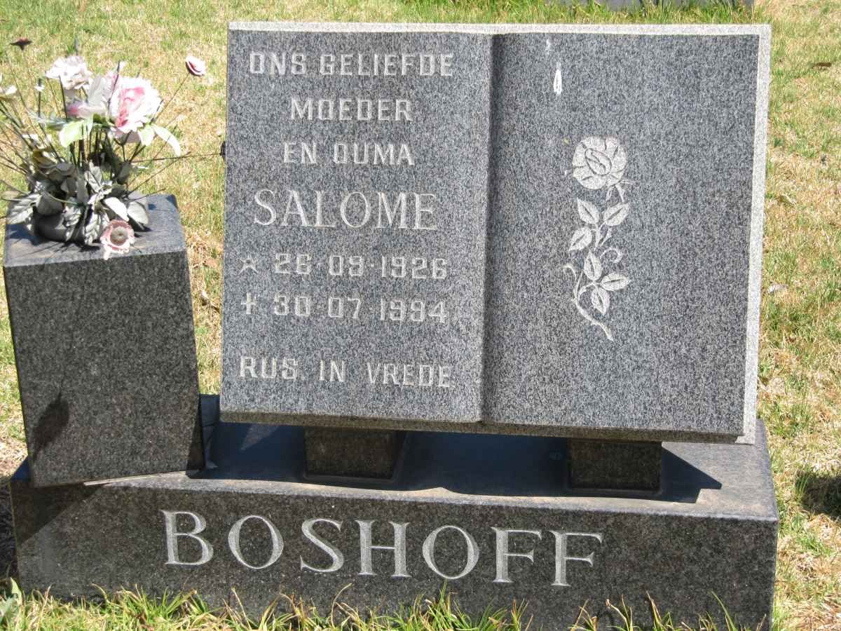 BOSHOFF Salome 1926-1994