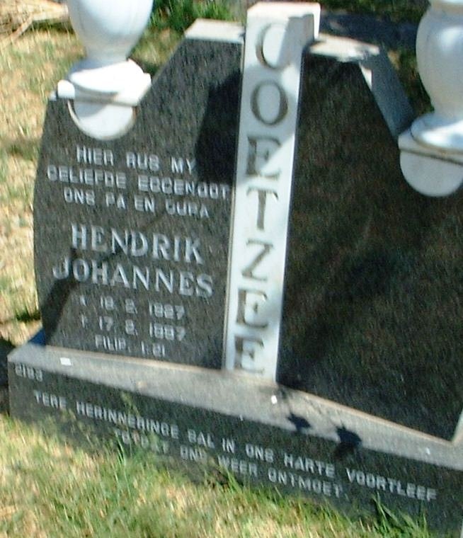 COETZEE Hendrik Johannes 1927-1997