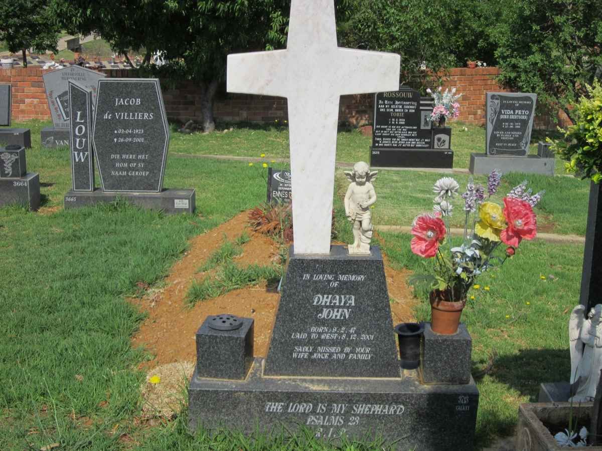 DHAYA John 1947-2001
