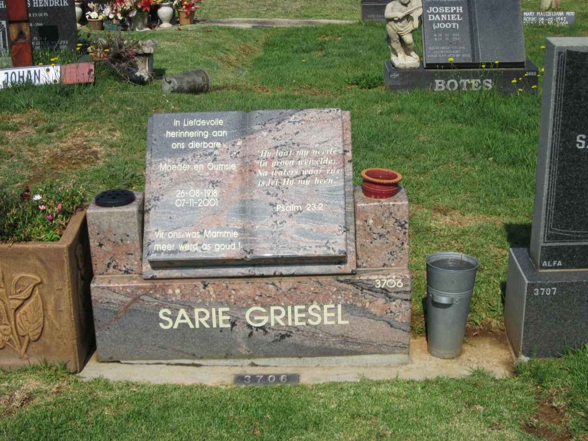 GRIESEL Sarie 1918-2001