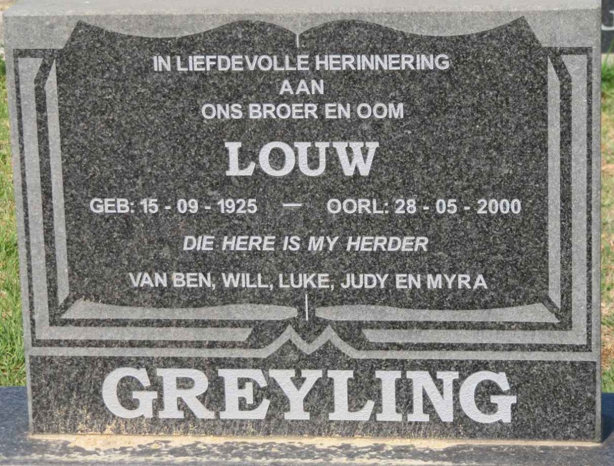 GREYLING Louw 1925-2000