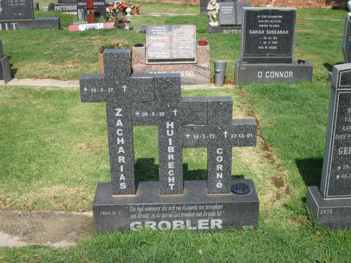 GROBLER Zacharias 1937- &amp; Huibrecht 1939- :: GROBLER Corné 1973-2001