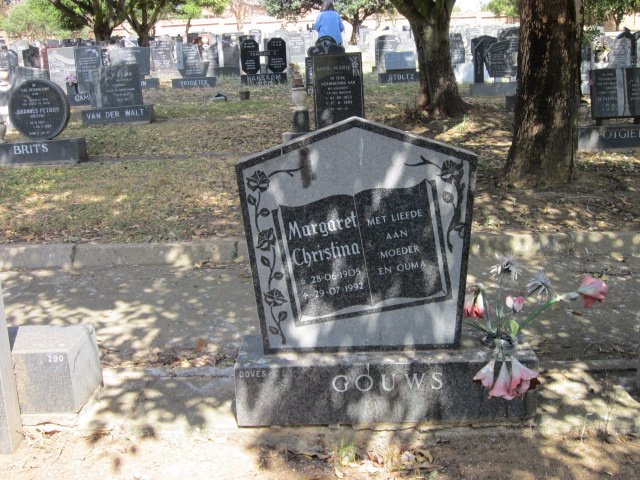 GOUWS Margaret Christina 1905-1992