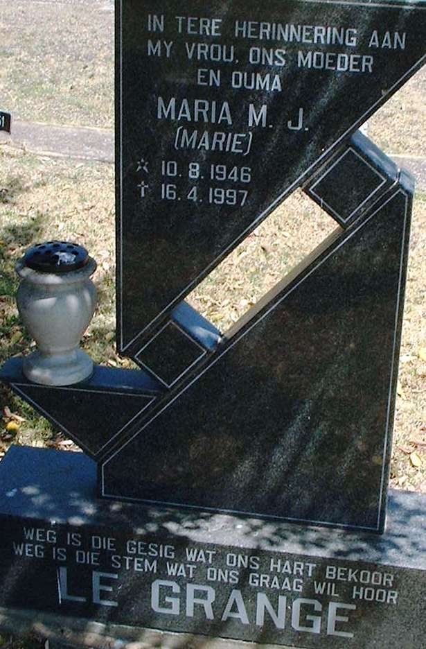 GRANGE Maria M.J., le 1946-1997