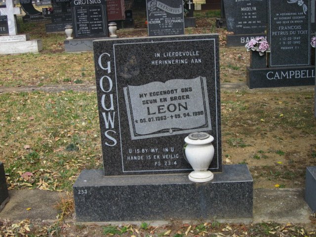 GOUWS Leon 1963-1990