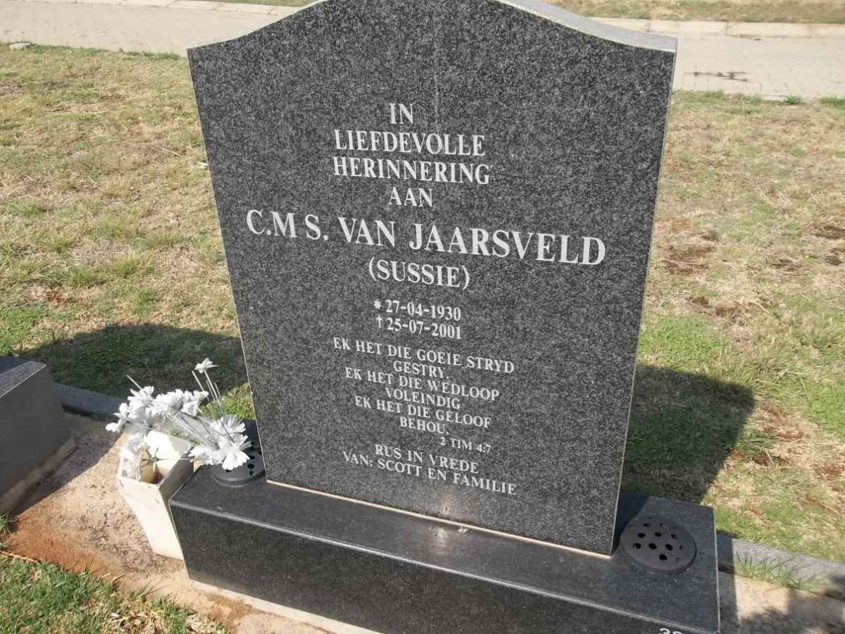 JAARSVELD C.M.S., van 1930-2001