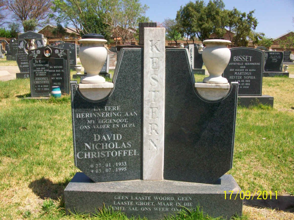 KESTERN David Nicholas Christoffel 1933-1995