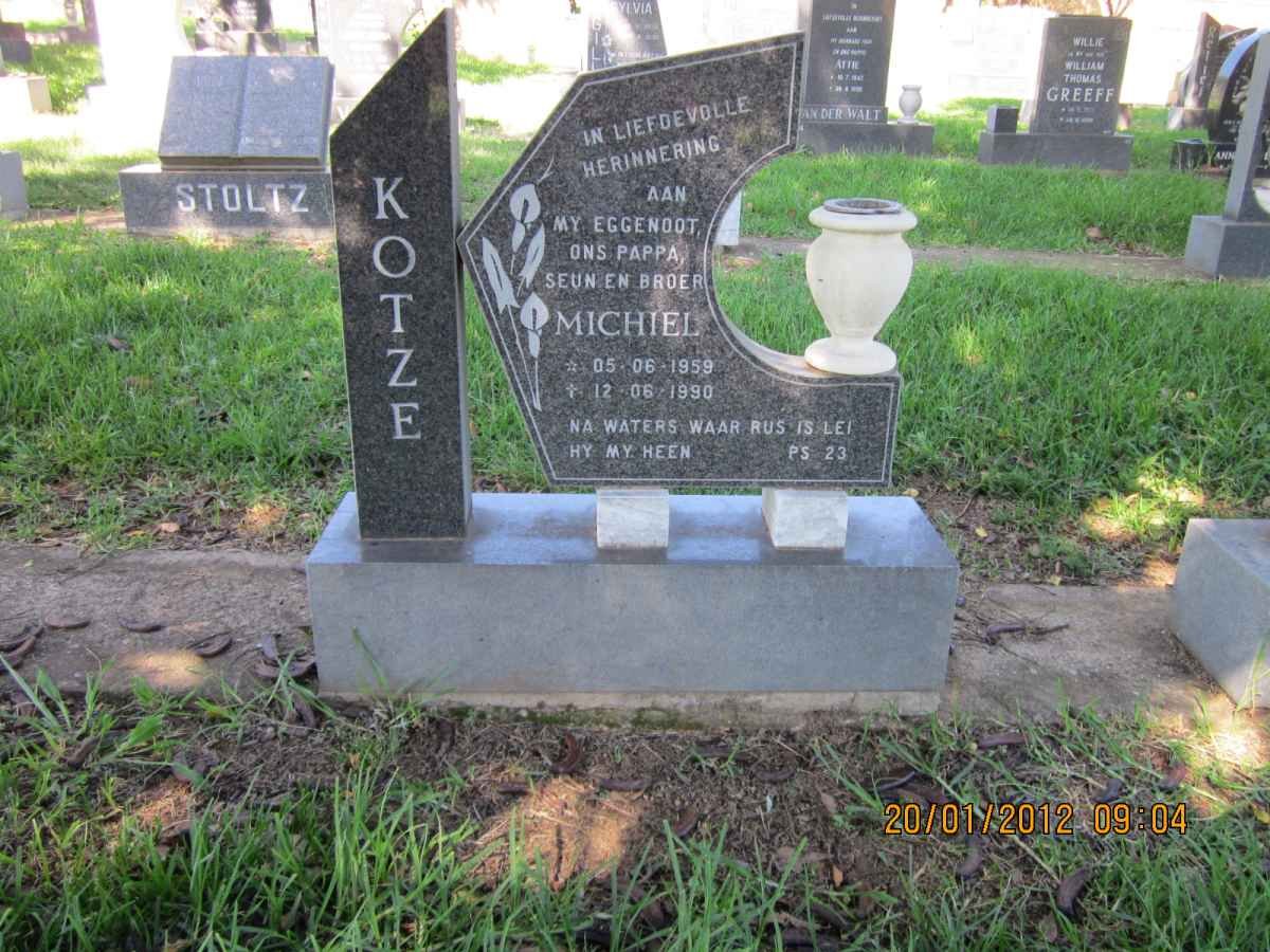 KOTZE Michiel 1959-1990