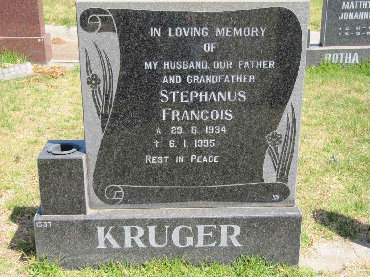 KRUGER Stephanus Francois 1934-1995