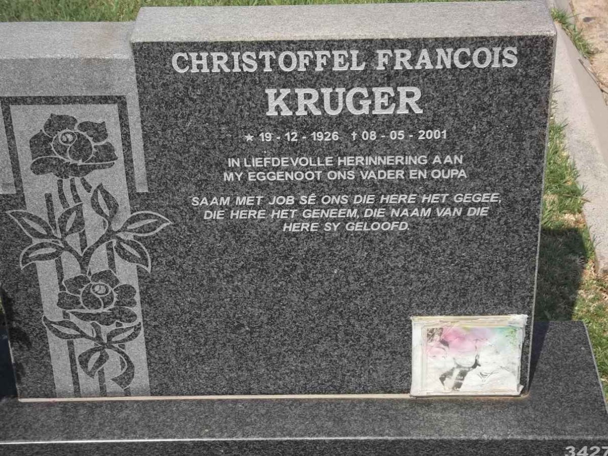 KRUGER Christoffel Francois 1926-2001
