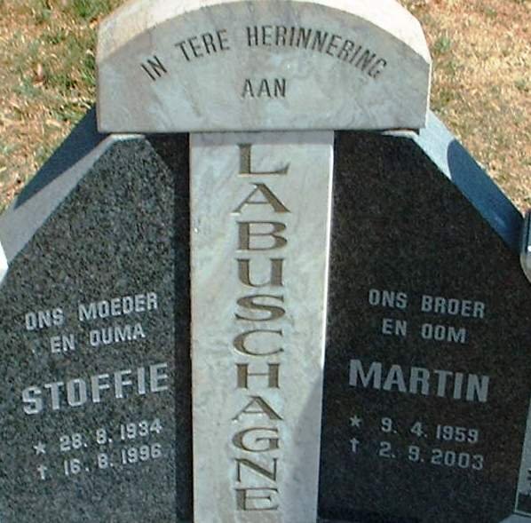 LABUSCHAGNE Stoffie 1934-1996 :: LABUSCHAGNE Martin 1959-2003