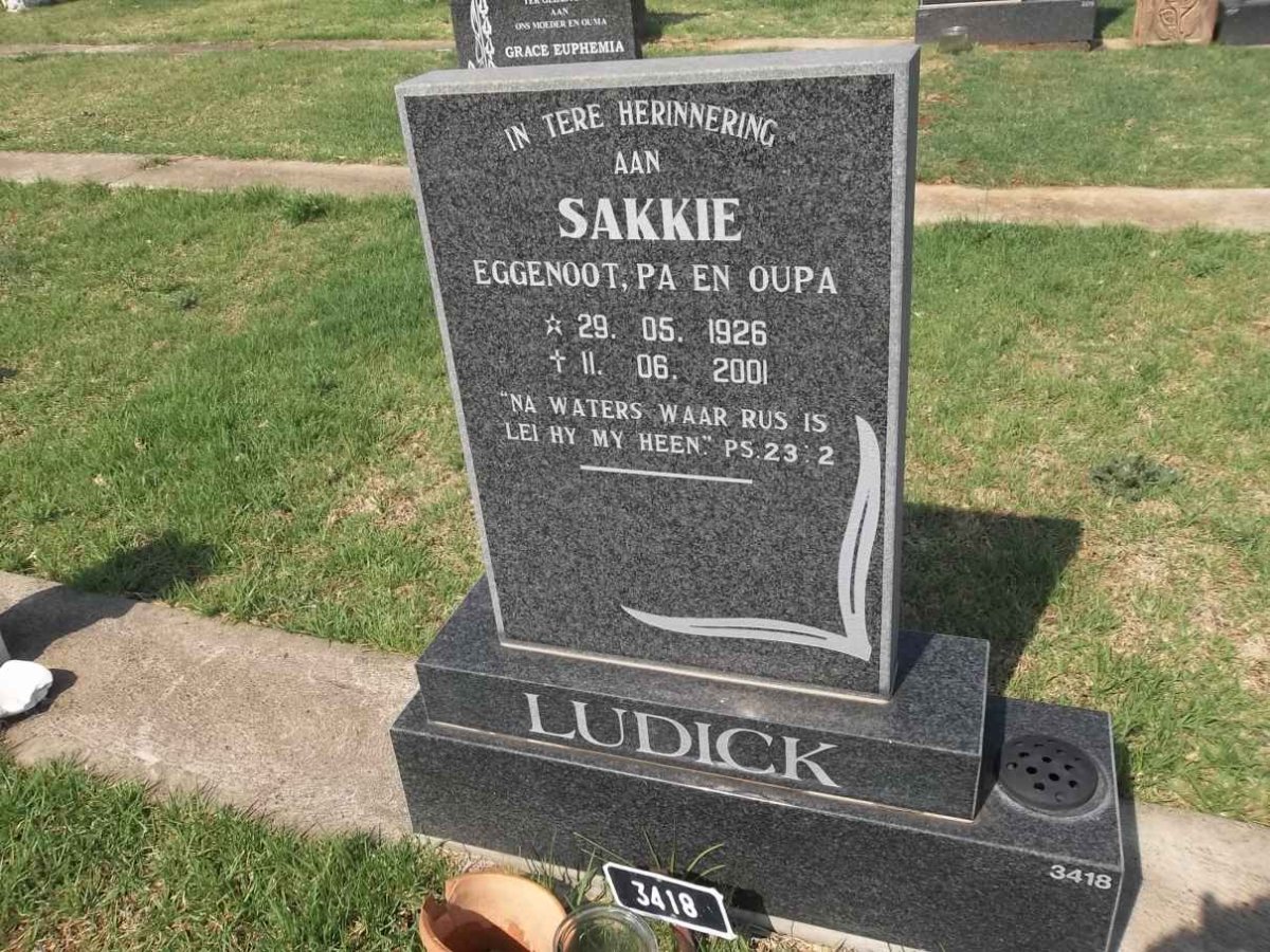 LUDICK Sakkie 1926-2001