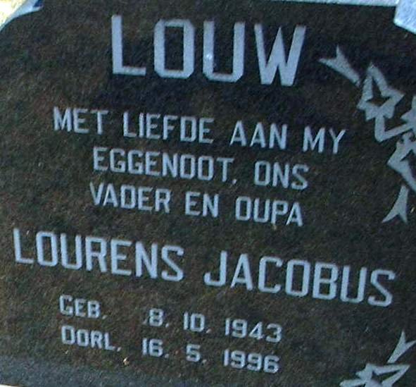 LOUW Lourens Jacobus 1943-1996