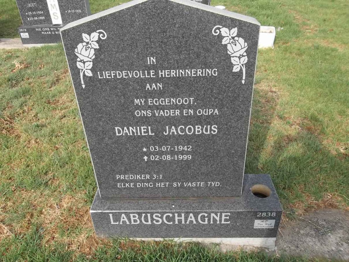 LABUSCHAGNE Daniel Jacobus 1942-1999