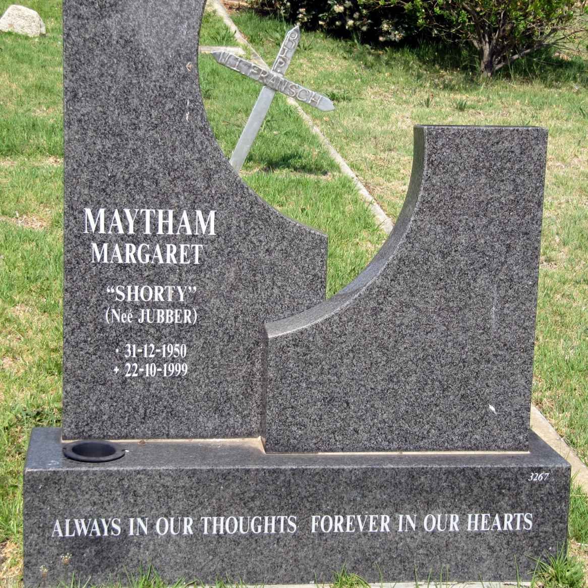 MAYTHAM Margaret nee JUBBER 1950-1999