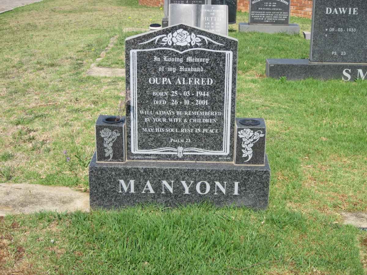 MANYONI Oupa Alfred 1944-2001