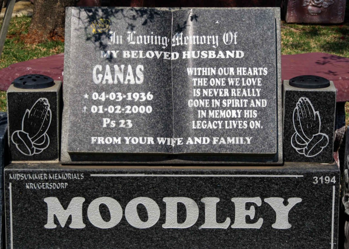 MOODLEY Ganas 1936-2000