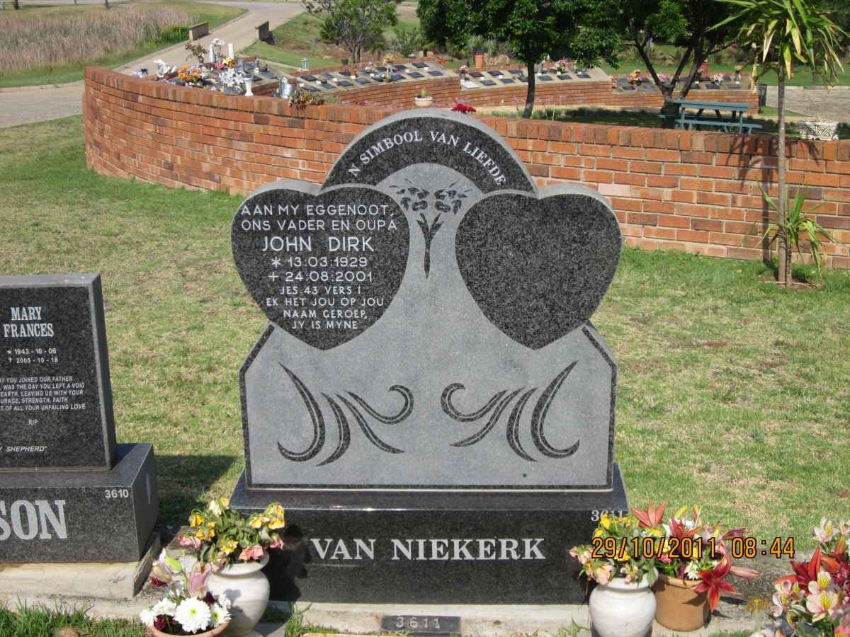 NIEKERK John Dirk, van 1929-2001