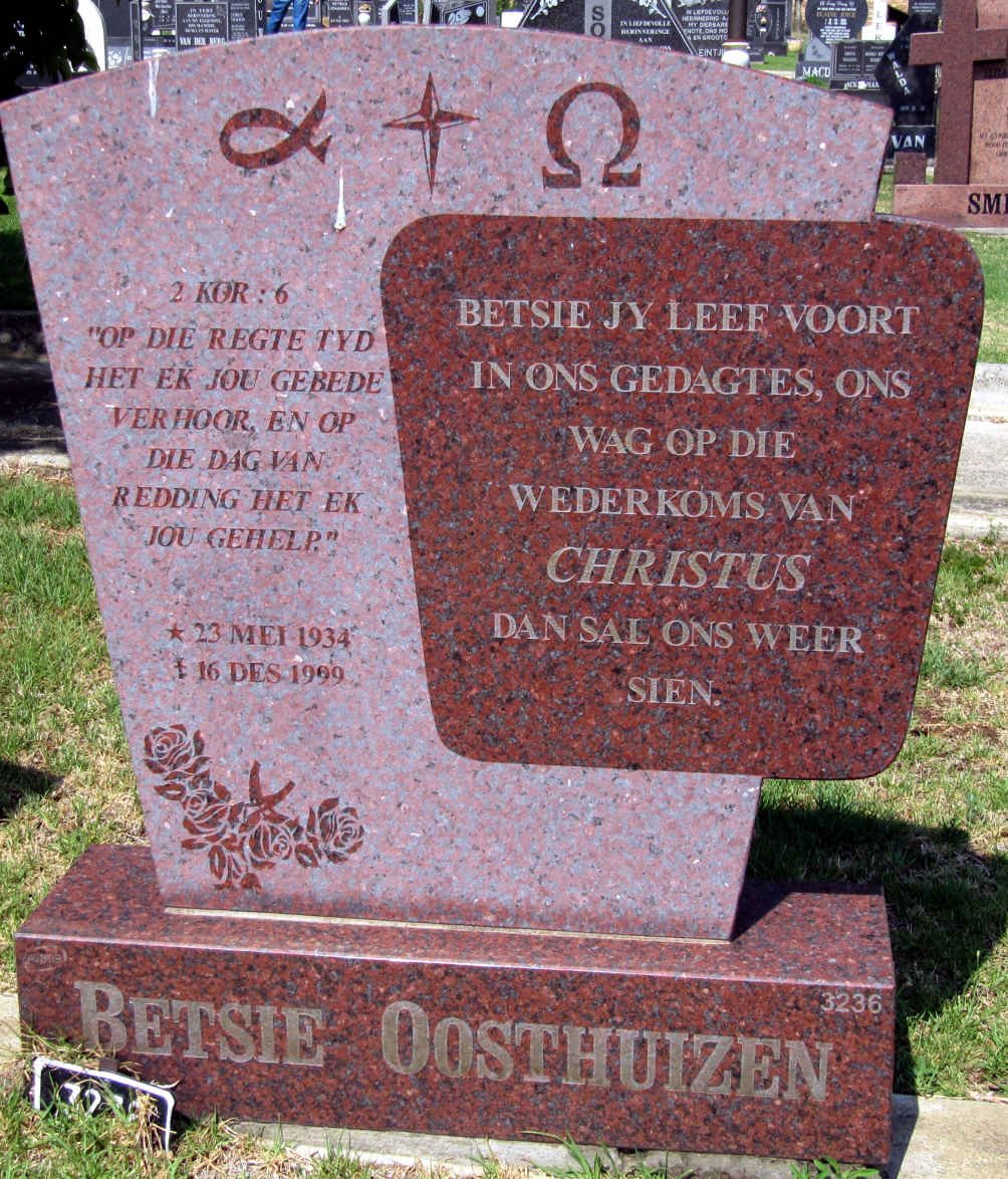 OOSTHUIZEN Betsie 1934-1999