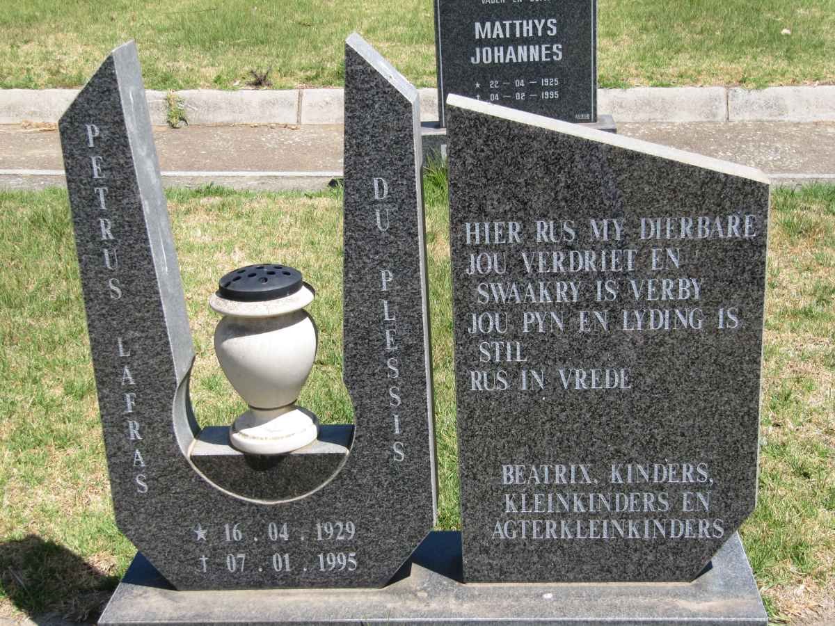 PLESSIS Petrus Lafras, du 1929-1995