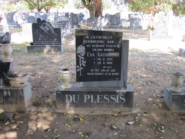 PLESSIS Eva Catharina, du 1955-1992