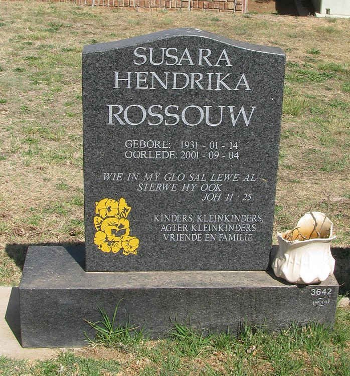 ROSSOUW Susara Hendrika 1931-2001